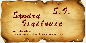 Sandra Isailović vizit kartica